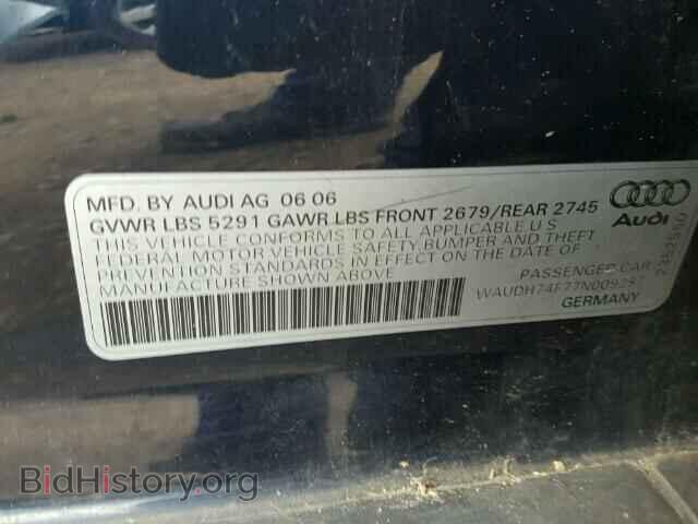 2007 AUDI A6 - VIN: WAUDH74F77N009287 - Фото 10