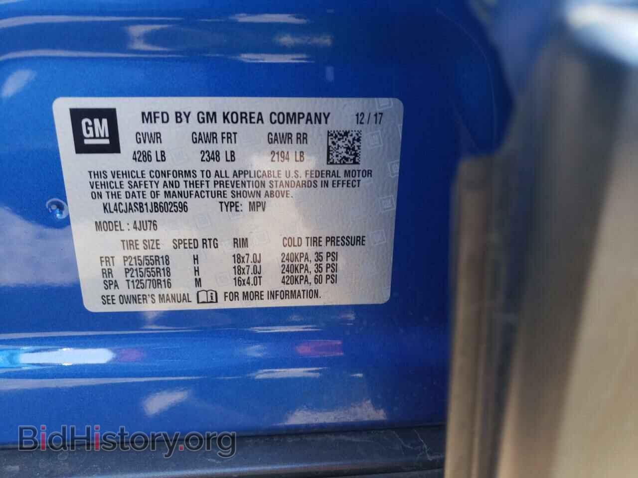 2018 BUICK ENCORE - VIN: KL4CJASB1JB602596 - Photo 10