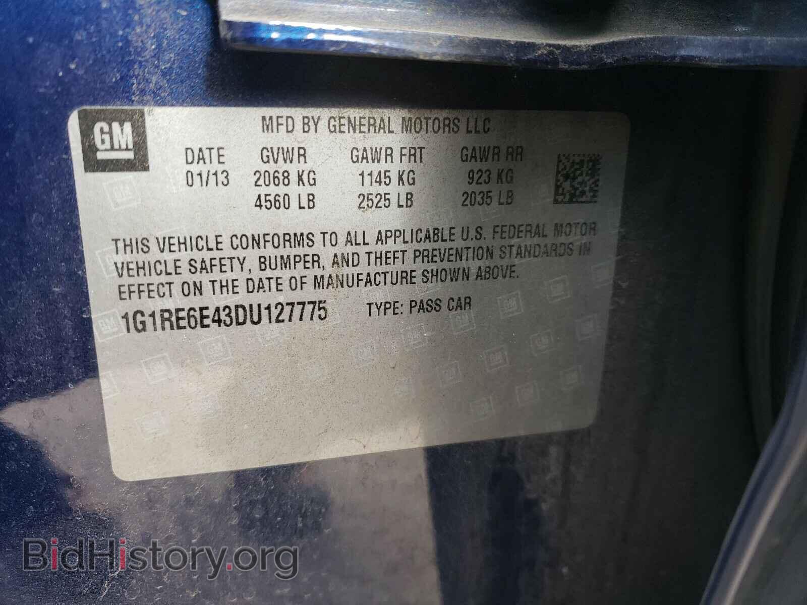 2013 CHEVROLET VOLT - VIN: 1G1RE6E43DU127775 - Фото 10