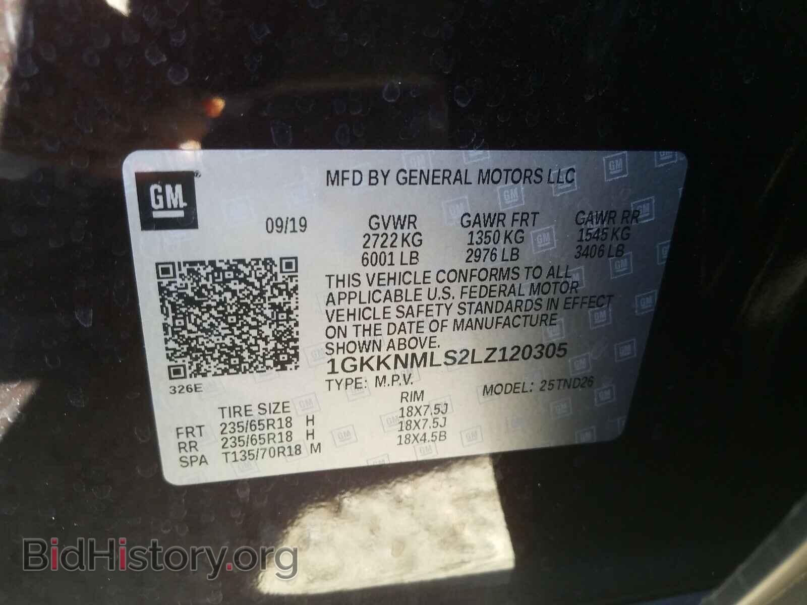 2020 GMC ACADIA - VIN: 1GKKNMLS2LZ120305 - Фото 10