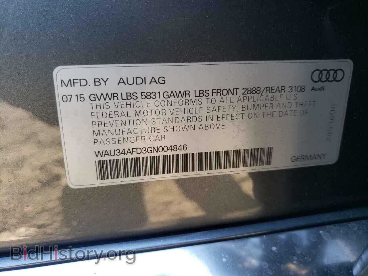 2016 AUDI A8 - VIN: WAU34AFD3GN004846 - Фото 10