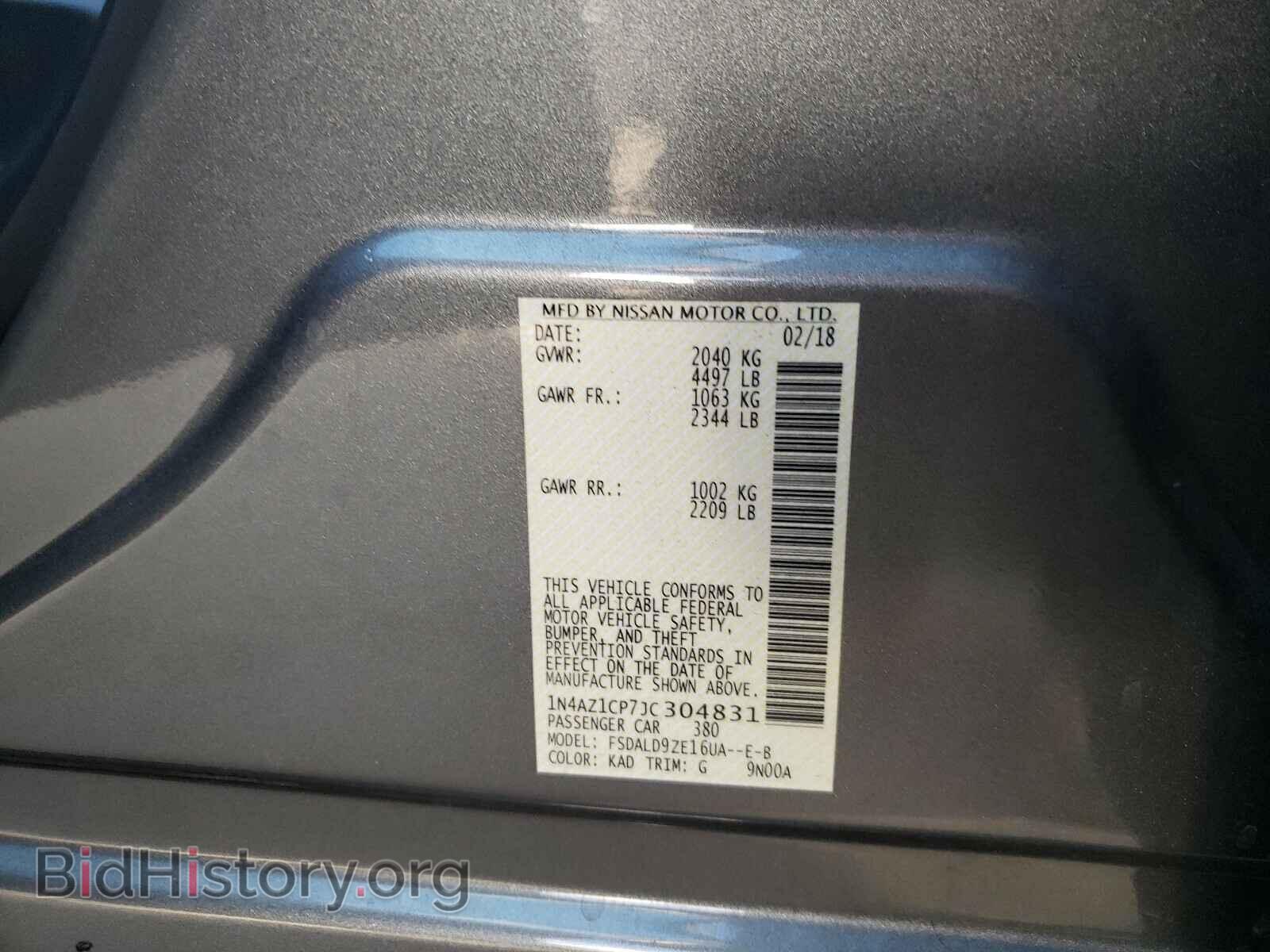 2018 NISSAN LEAF - VIN: 1N4AZ1CP7JC304831 - Фото 10