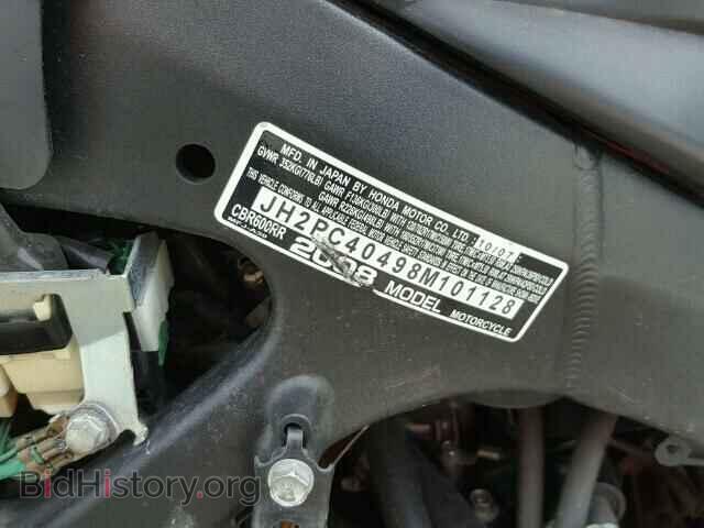 2008 HONDA CBR CYCLE - VIN: JH2PC40498M101128 - Фото 10