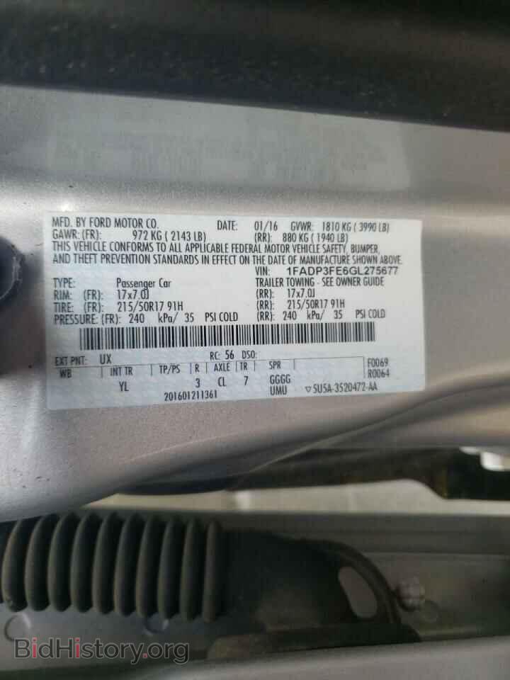 2016 FORD FOCUS - VIN: 1FADP3FE6GL275677 - Фото 10