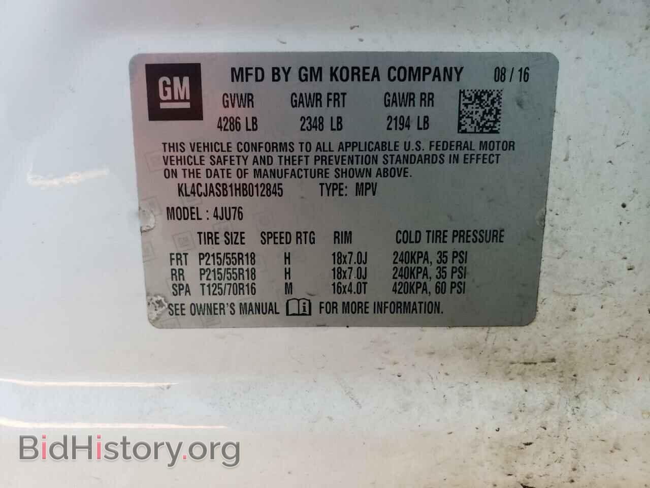 2017 BUICK ENCORE - VIN: KL4CJASB1HB012845 - Фото 10