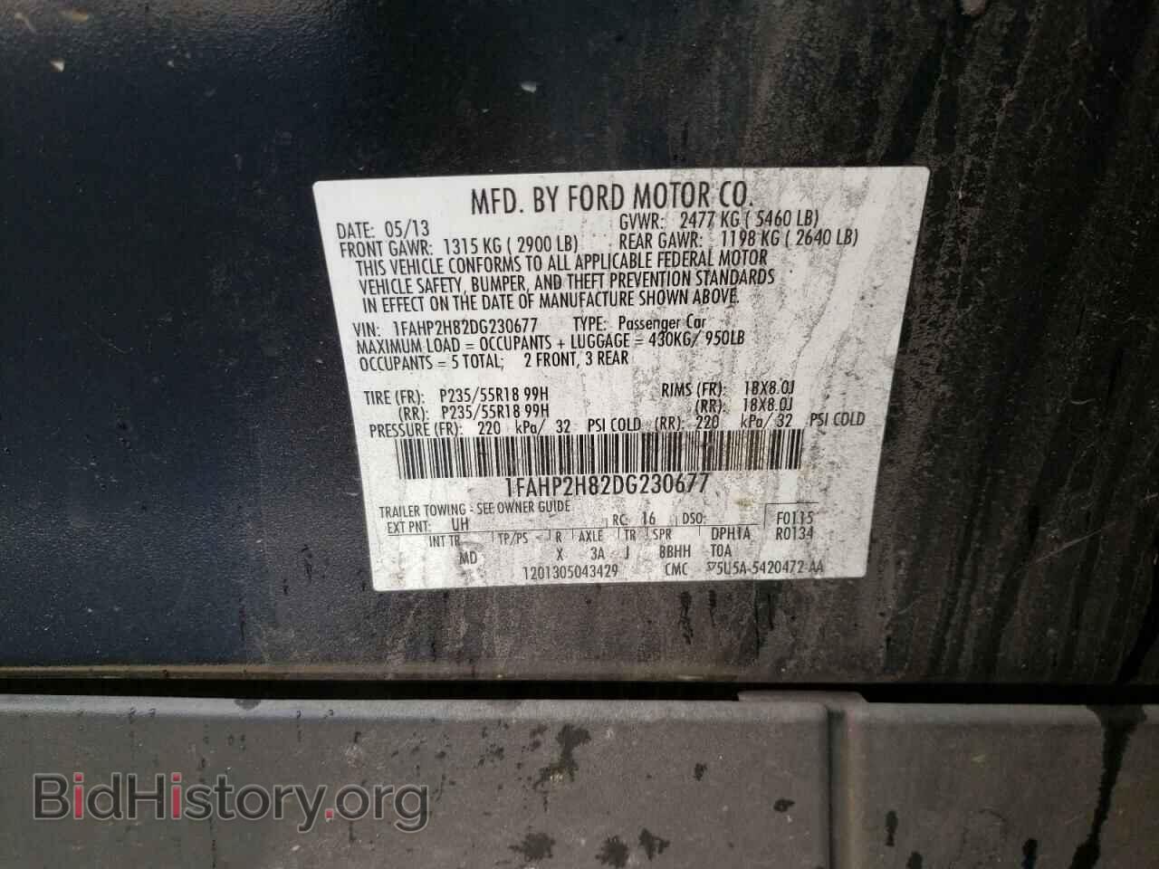 2013 FORD TAURUS - VIN: 1FAHP2H82DG230677 - Photo 10