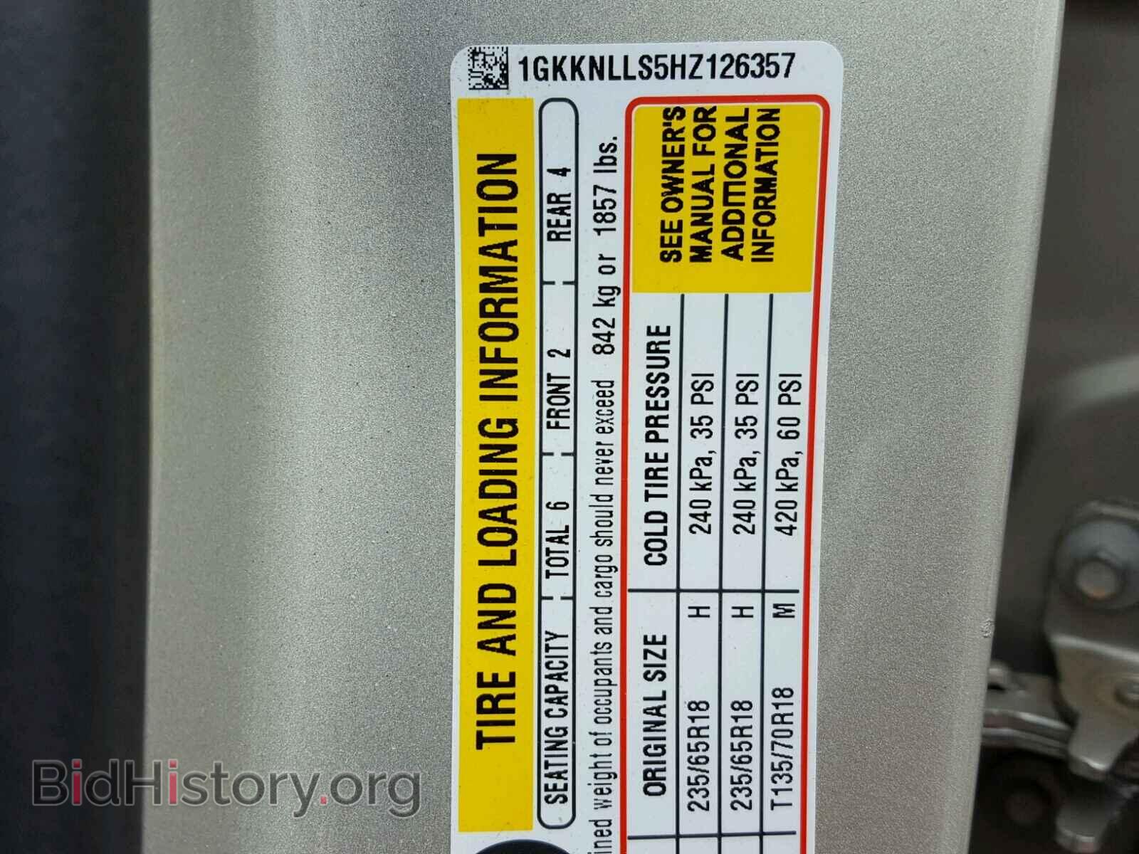 2017 GMC ACADIA SLE - VIN: 1GKKNLLS5HZ126357 - Фото 10
