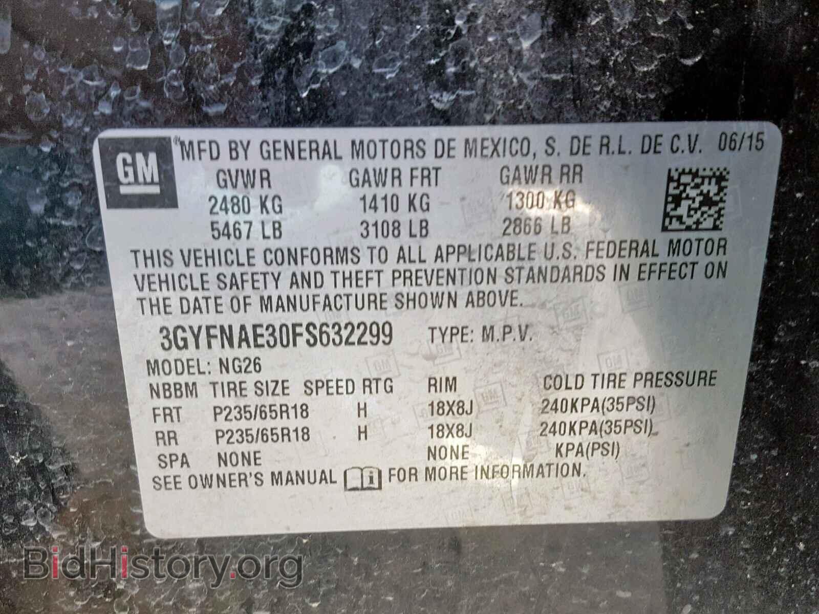 2015 CADILLAC SRX - VIN: 3GYFNAE30FS632299 - Фото 10