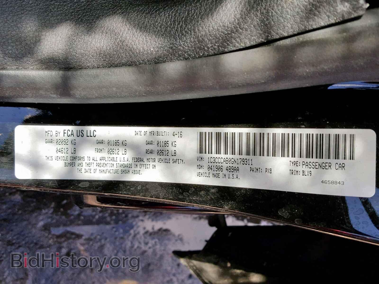 2016 CHRYSLER 200 - VIN: 1C3CCCAB0GN179311 - Photo 10