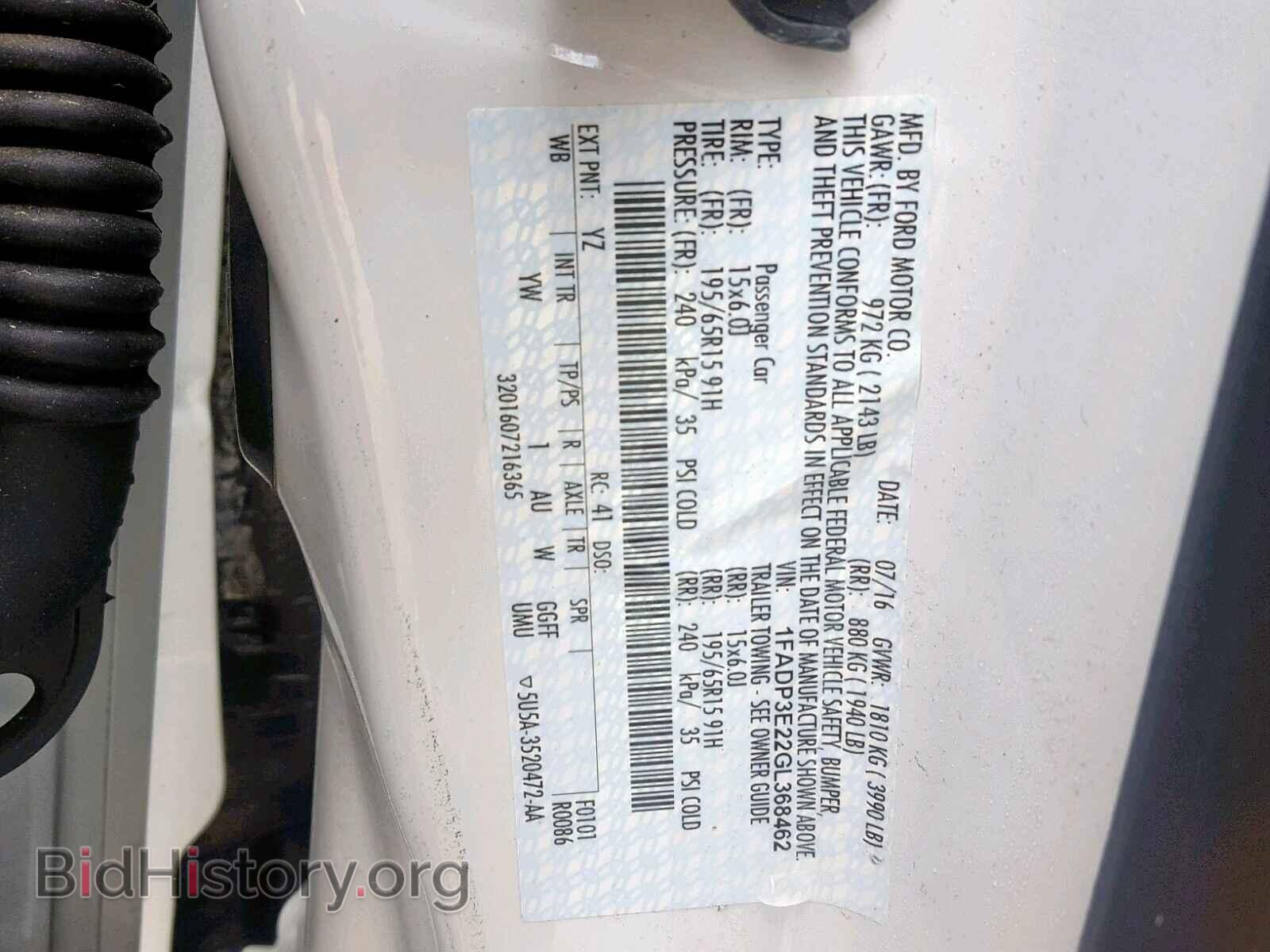 2016 FORD FOCUS - VIN: 1FADP3E22GL368462 - Photo 10