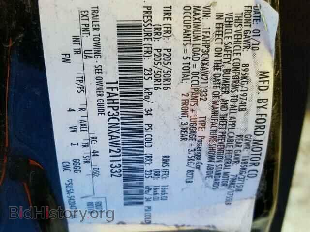 2010 FORD FOCUS - VIN: 1FAHP3CNXAW211332 - Фото 10