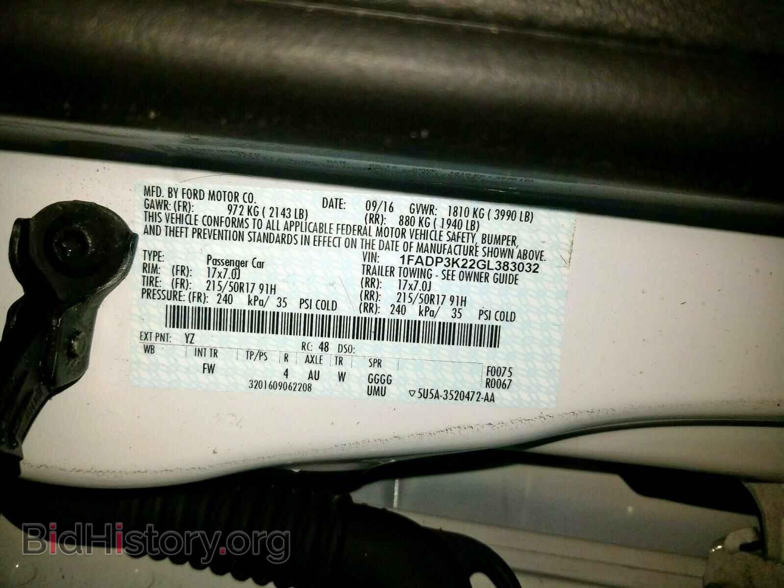 2016 FORD FOCUS - VIN: 1FADP3K22GL383032 - Photo 10