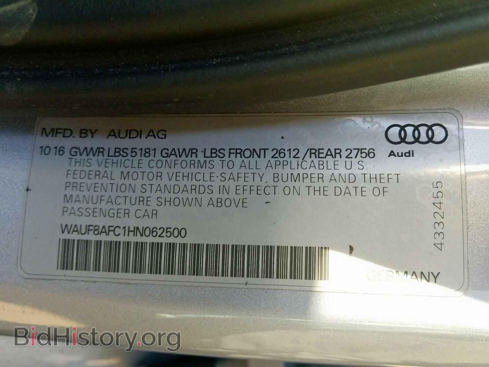 2017 AUDI A6 - VIN: WAUF8AFC1HN062500 - Photo 10