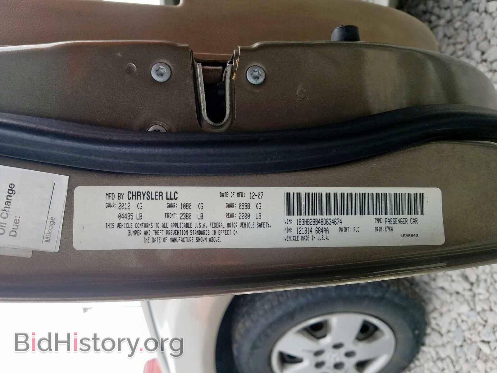 2008 DODGE CALIBER - VIN: 1B3HB28B48D634674 - Фото 10