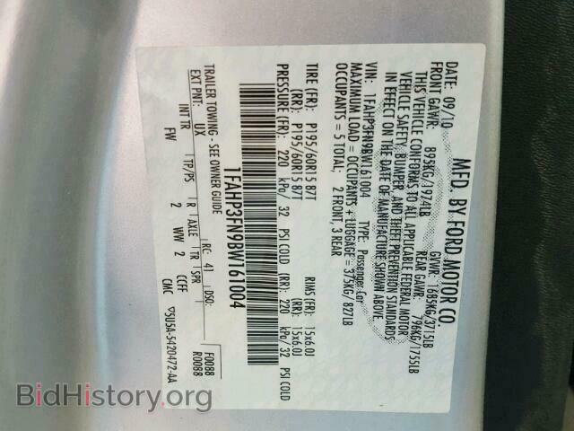 2011 FORD FOCUS SE - VIN: 1FAHP3FN9BW161004 - Фото 10
