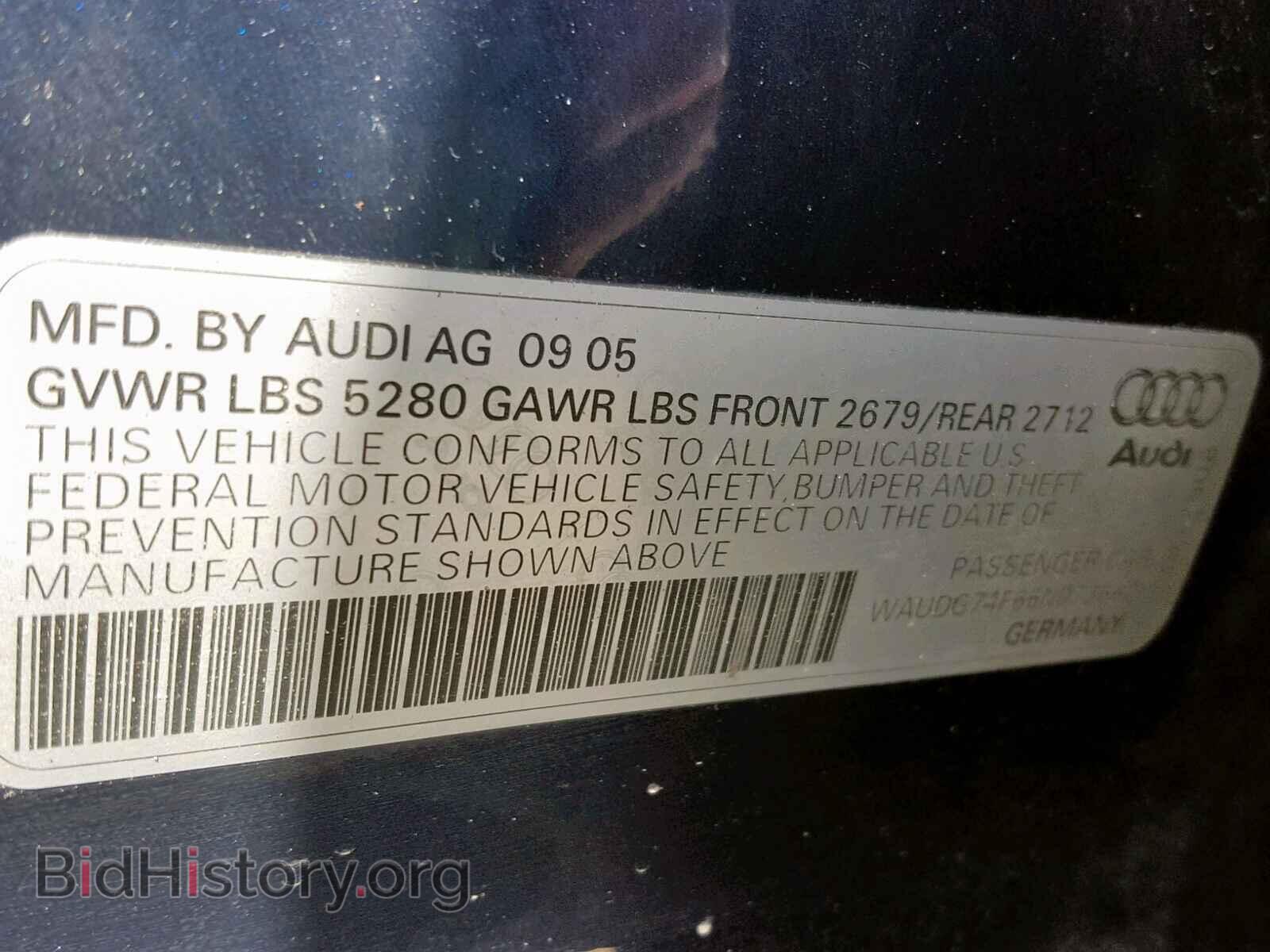 2006 AUDI A6 - VIN: WAUDG74F66N073662 - Фото 10