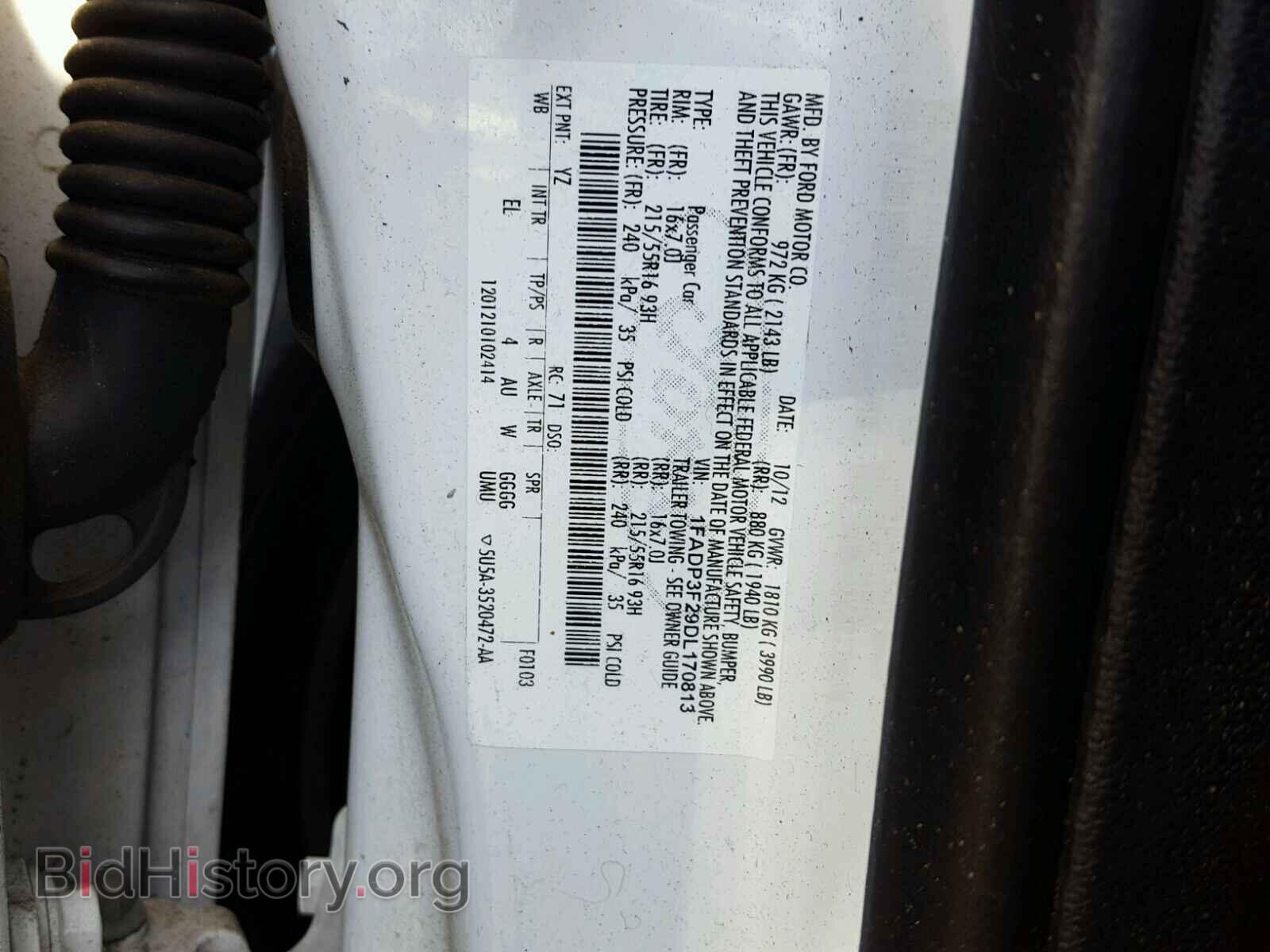 2013 FORD FOCUS - VIN: 1FADP3F29DL170813 - Фото 10