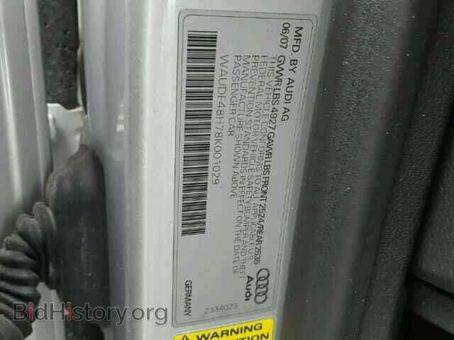 2008 AUDI A4 - VIN: WAUDF48H78K001029 - Фото 10
