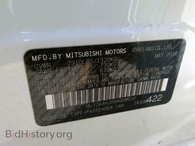 2017 MITSUBISHI MIRAGE - VIN: ML32A3HJ0HH008622 - Фото 10