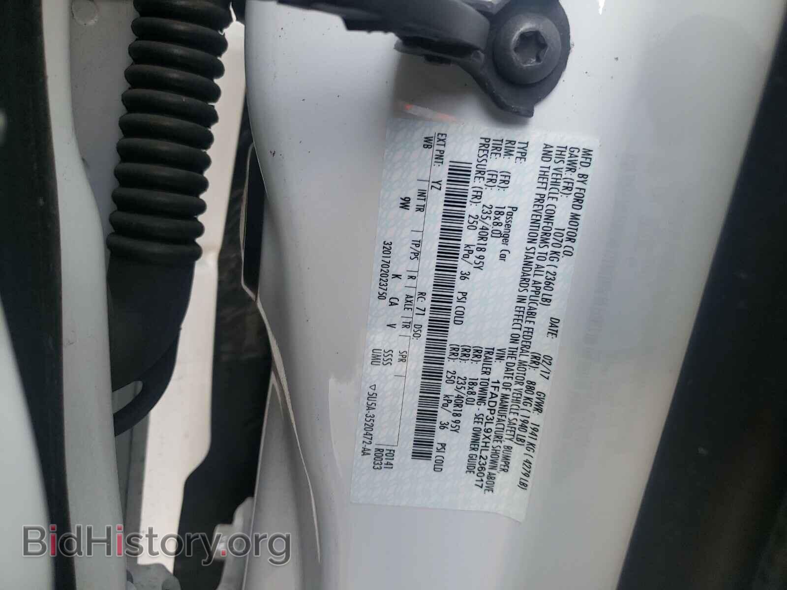 2017 FORD FOCUS - VIN: 1FADP3L9XHL236017 - Photo 10
