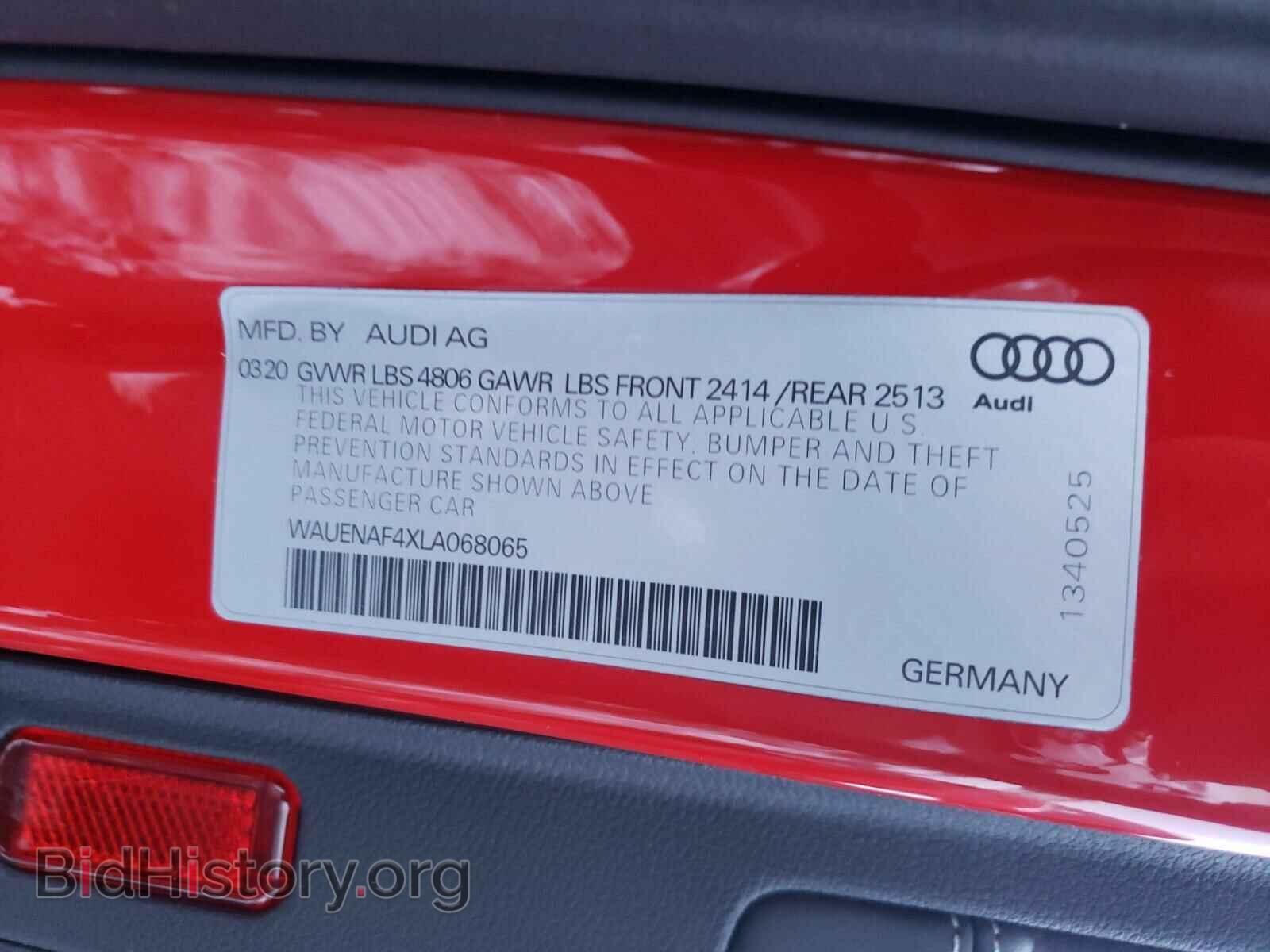 2020 AUDI A4 - VIN: WAUENAF4XLA068065 - Фото 10
