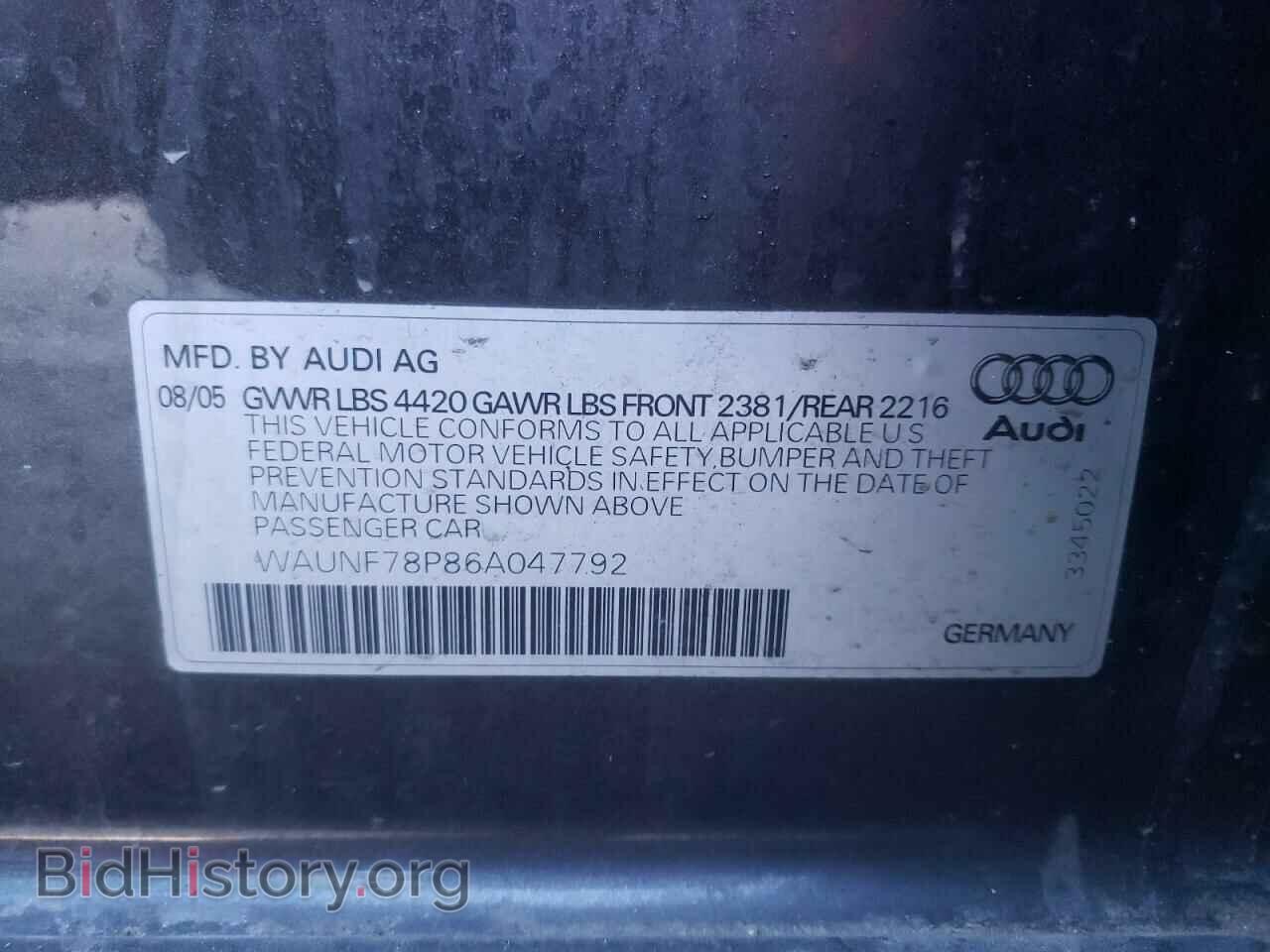 2006 AUDI A3 - VIN: WAUNF78P86A047792 - Фото 10