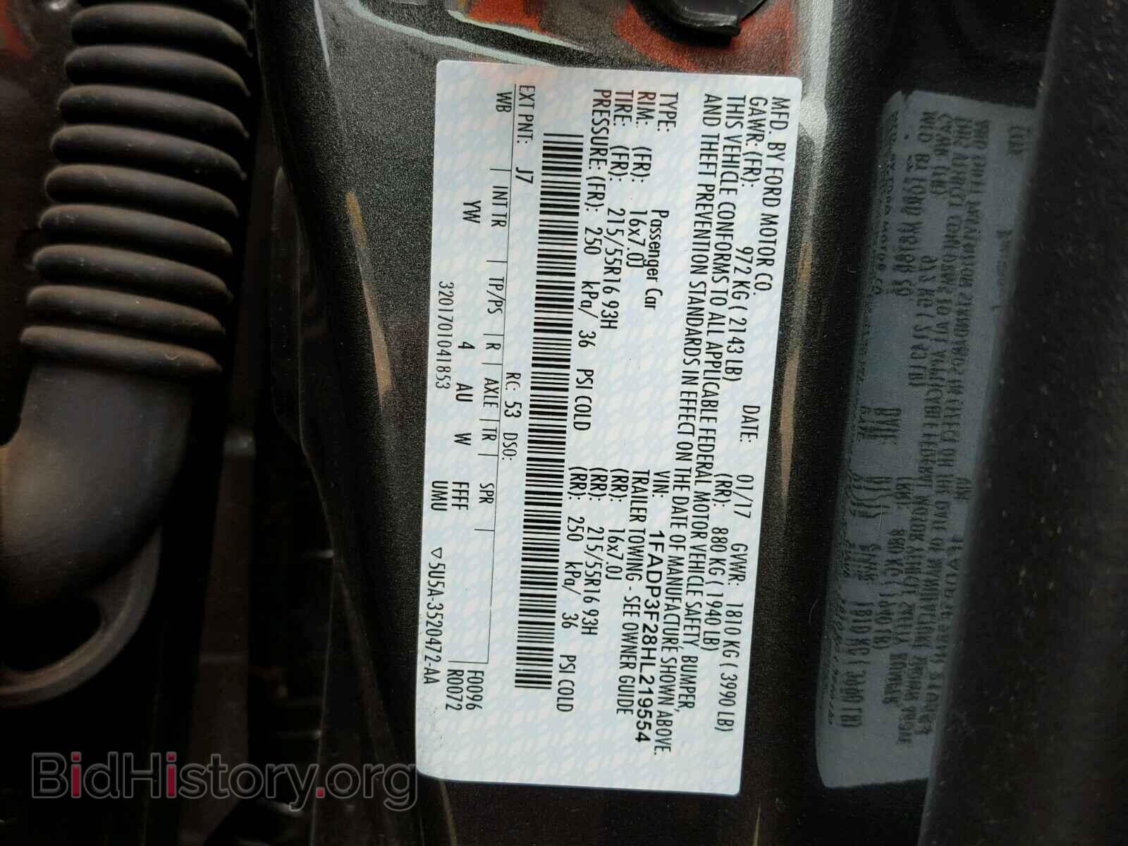 2017 FORD FOCUS SE - VIN: 1FADP3F28HL219554 - Фото 10