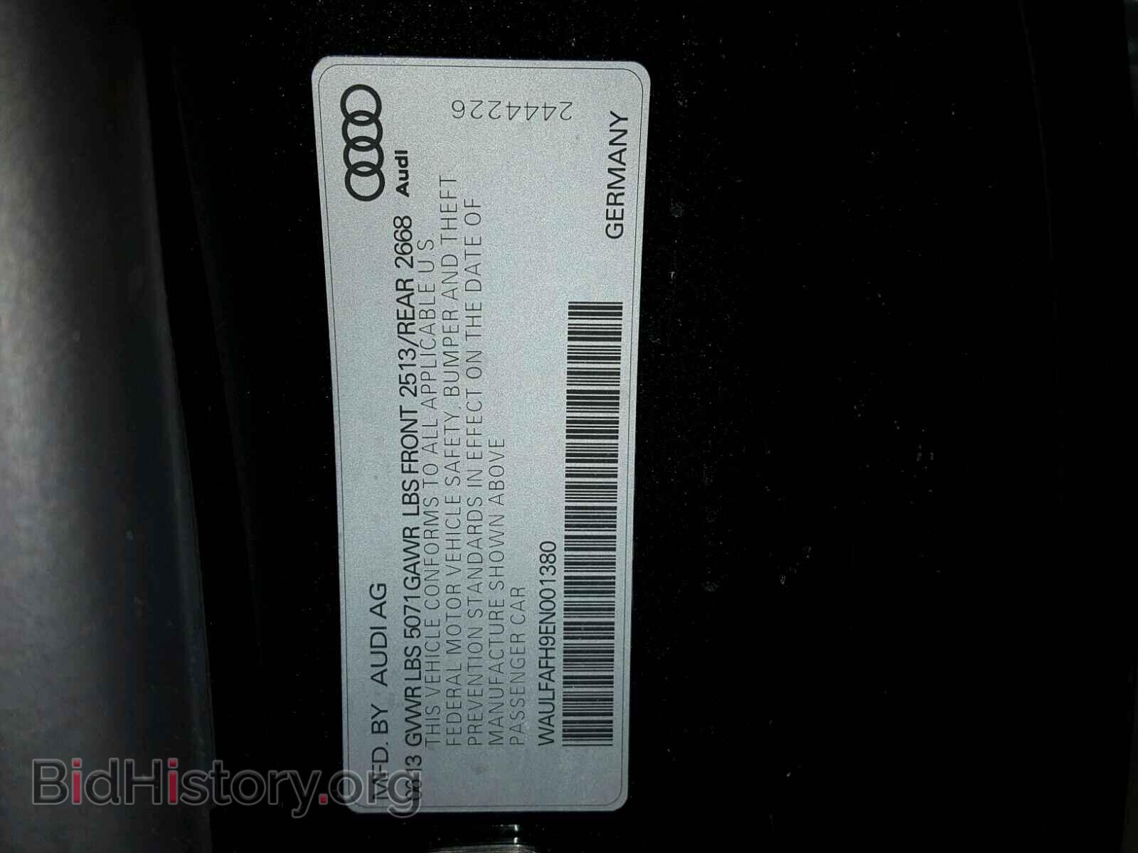2014 AUDI A5 PREMIUM - VIN: WAULFAFH9EN001380 - Фото 10