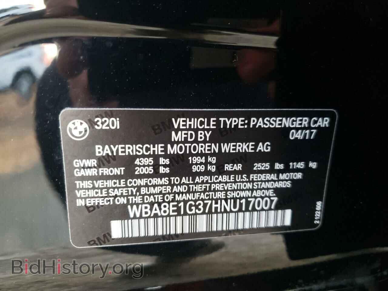 2017 BMW 3 SERIES - VIN: WBA8E1G37HNU17007 - Фото 10