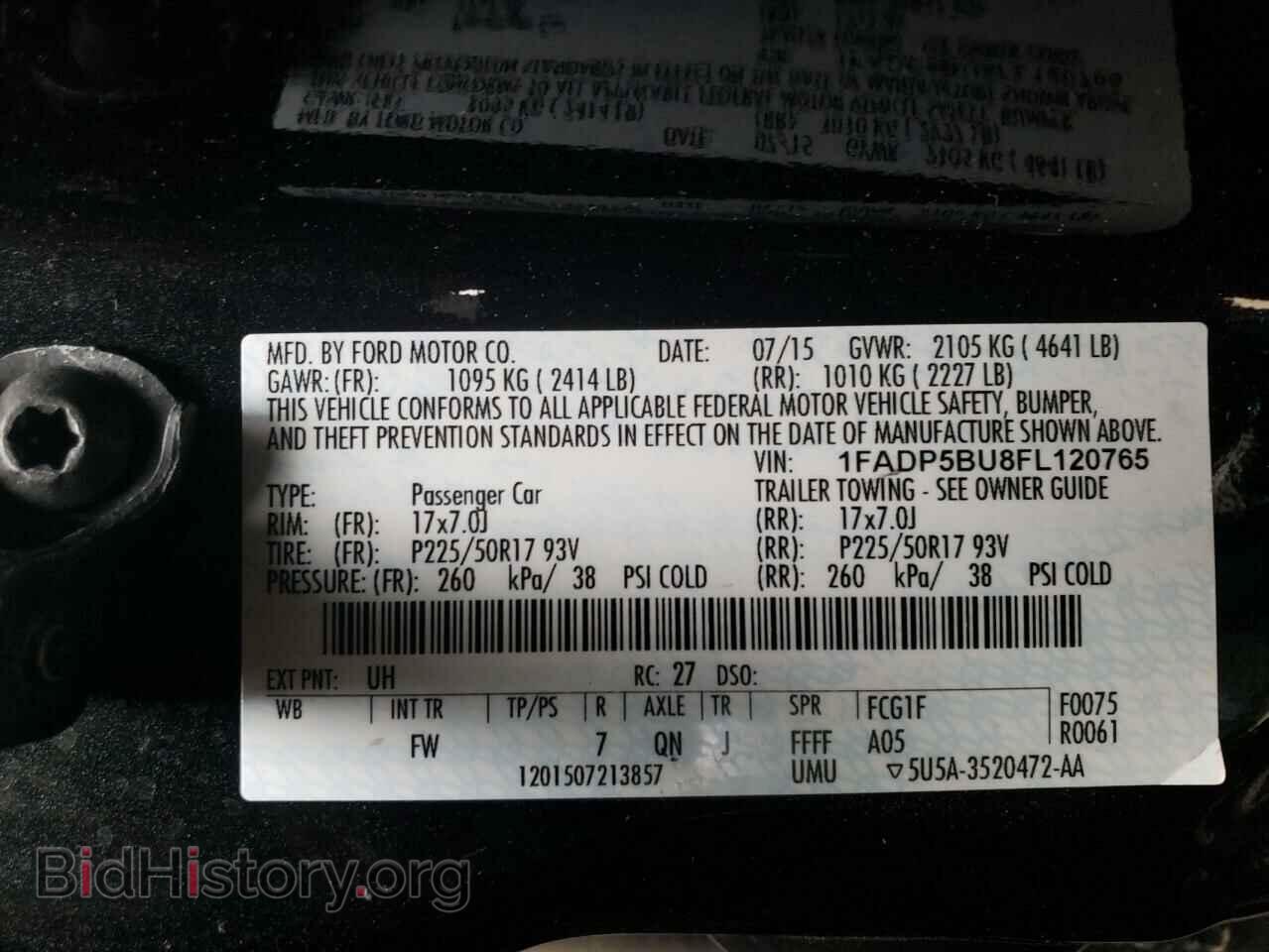 2015 FORD CMAX - VIN: 1FADP5BU8FL120765 - Фото 10
