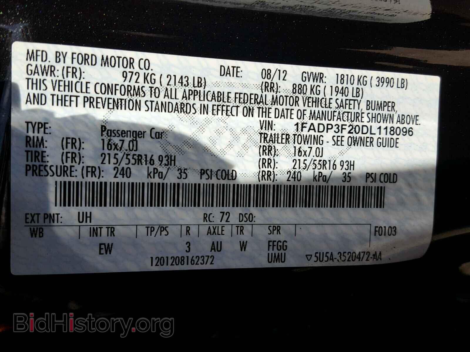 2013 FORD FOCUS SE - VIN: 1FADP3F20DL118096 - Фото 10