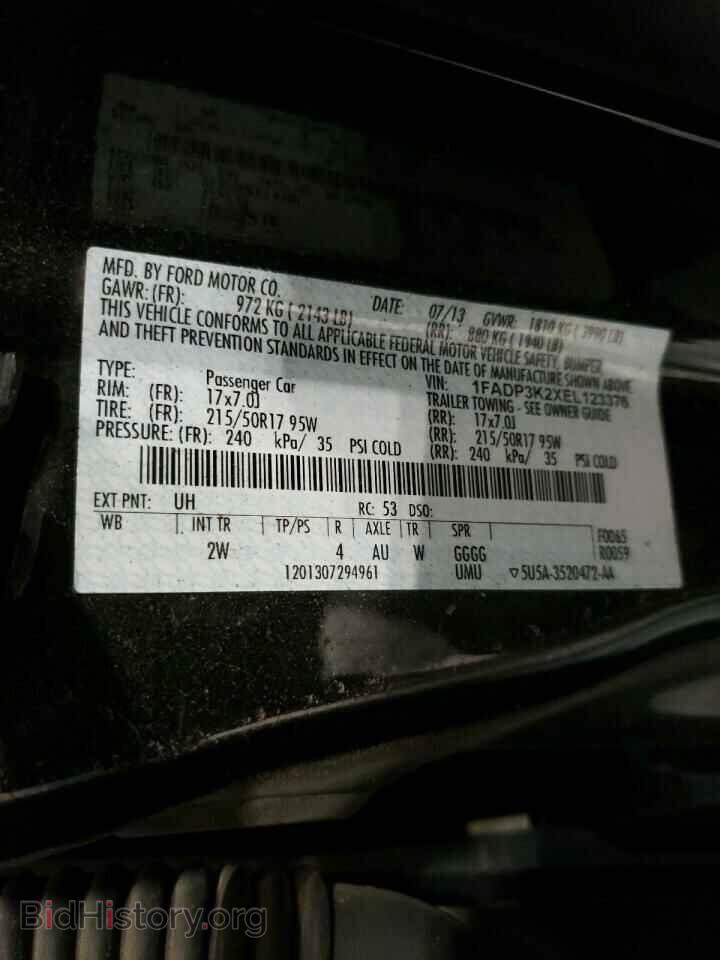2014 FORD FOCUS - VIN: 1FADP3K2XEL123376 - Фото 10