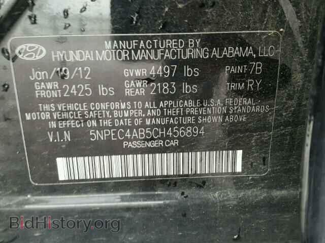 2012 HYUNDAI SONATA - VIN: 5NPEC4AB5CH456894 - Photo 10