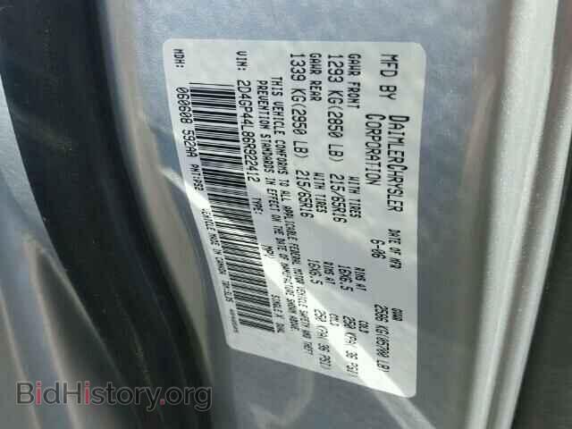 2006 DODGE CARAVAN - VIN: 2D4GP44L86R922412 - Фото 10