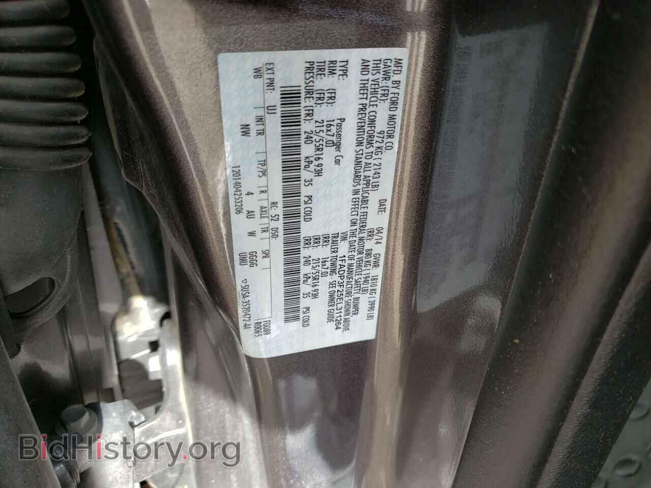 2014 FORD FOCUS - VIN: 1FADP3F25EL311264 - Фото 10