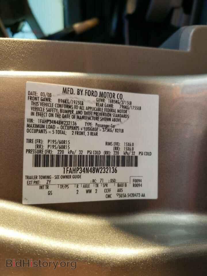 2008 FORD FOCUS - VIN: 1FAHP34N48W232136 - Фото 10