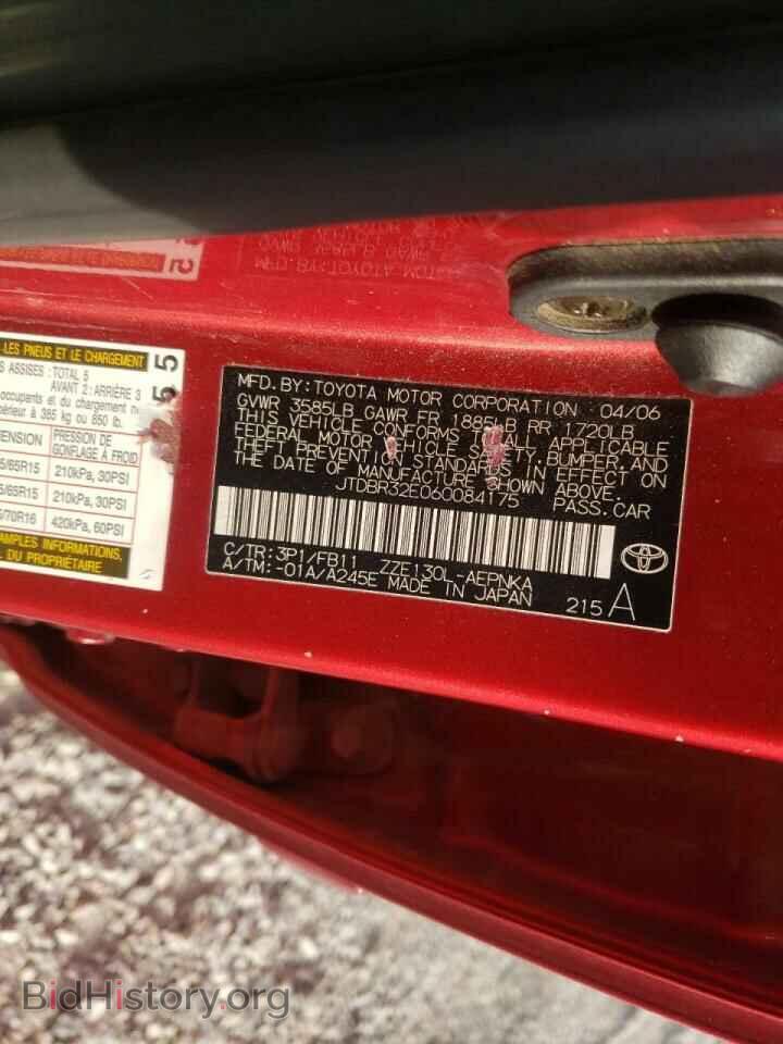 2006 TOYOTA COROLLA - VIN: JTDBR32E060084175 - Фото 10