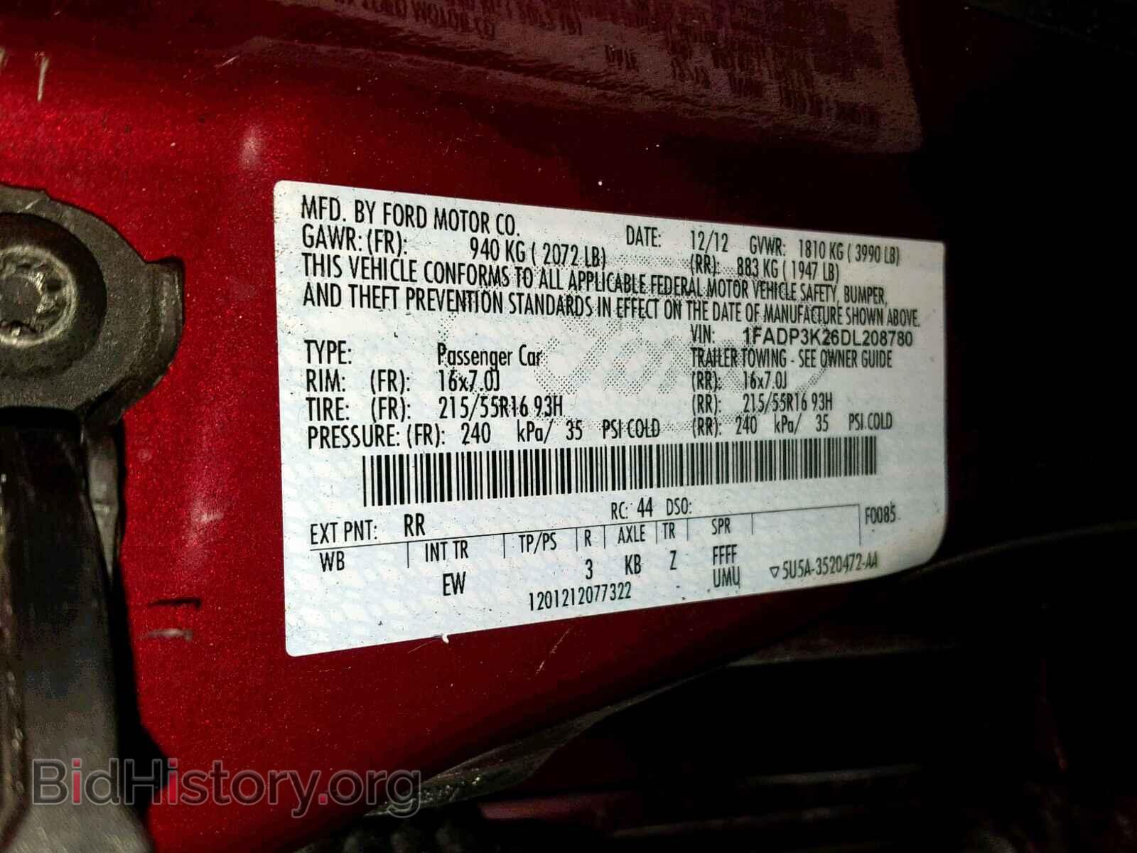 2013 FORD FOCUS SE - VIN: 1FADP3K26DL208780 - Фото 10