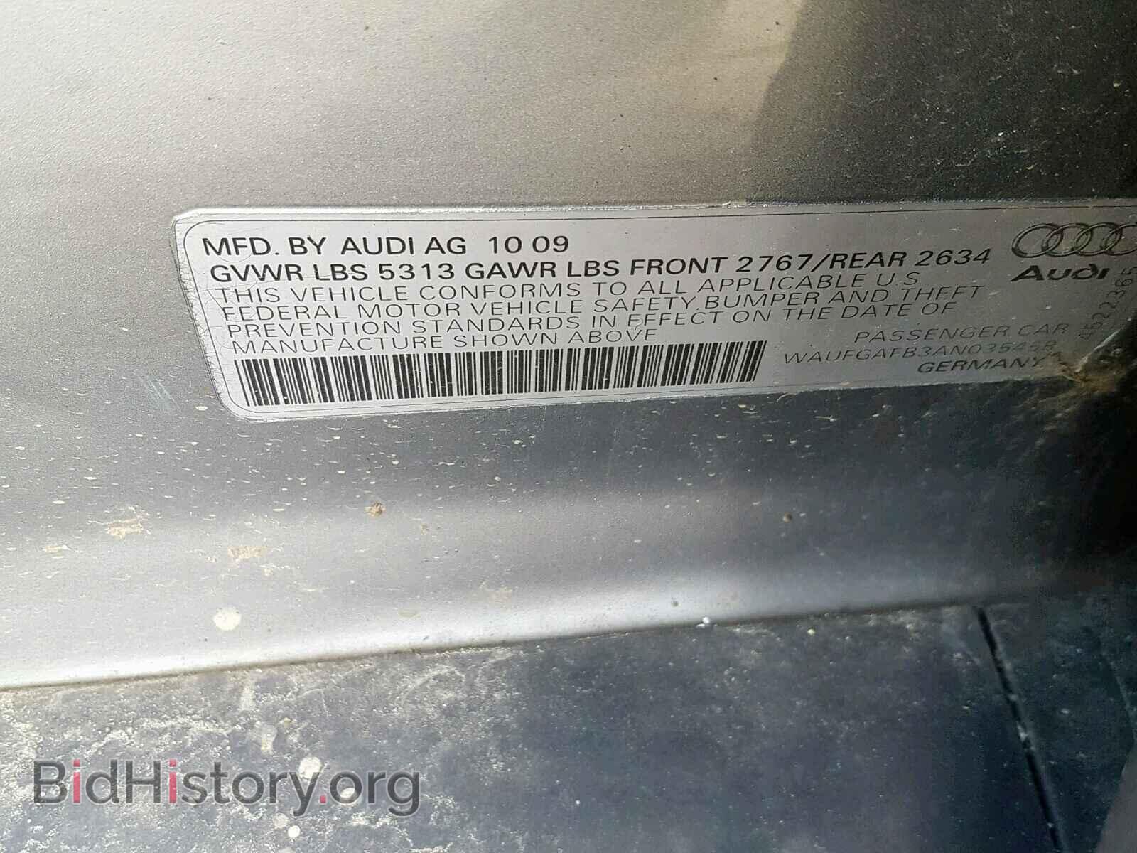 2010 AUDI A6 - VIN: WAUFGAFB3AN035458 - Фото 10