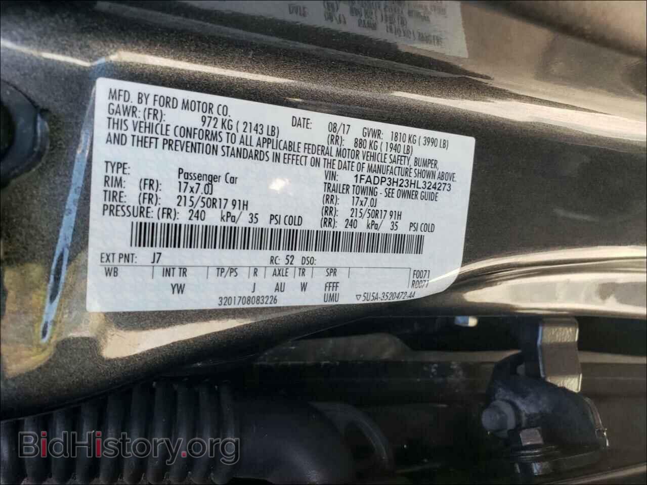 2017 FORD FOCUS - VIN: 1FADP3H23HL324273 - Фото 10