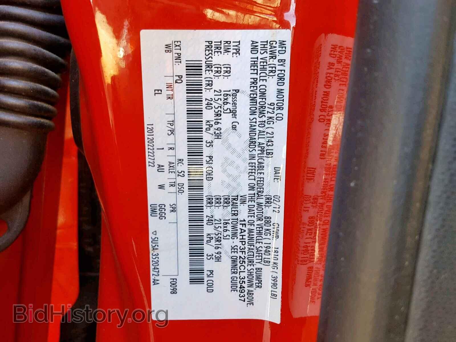 2012 FORD FOCUS SE - VIN: 1FAHP3F25CL354937 - Фото 10