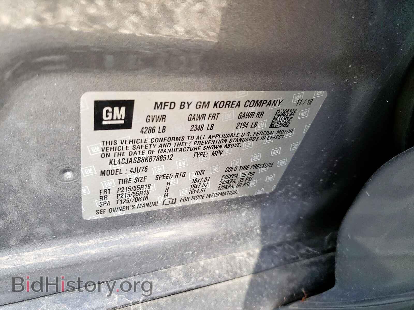 2019 BUICK ENCORE - VIN: KL4CJASB8KB788512 - Photo 10