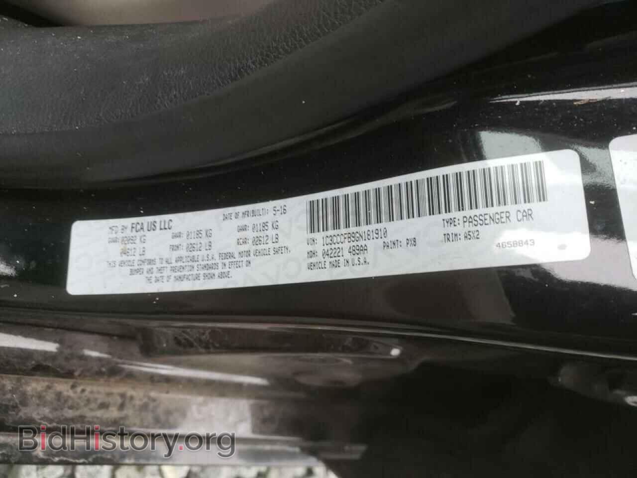 2016 CHRYSLER 200 - VIN: 1C3CCCFB9GN181910 - Фото 10