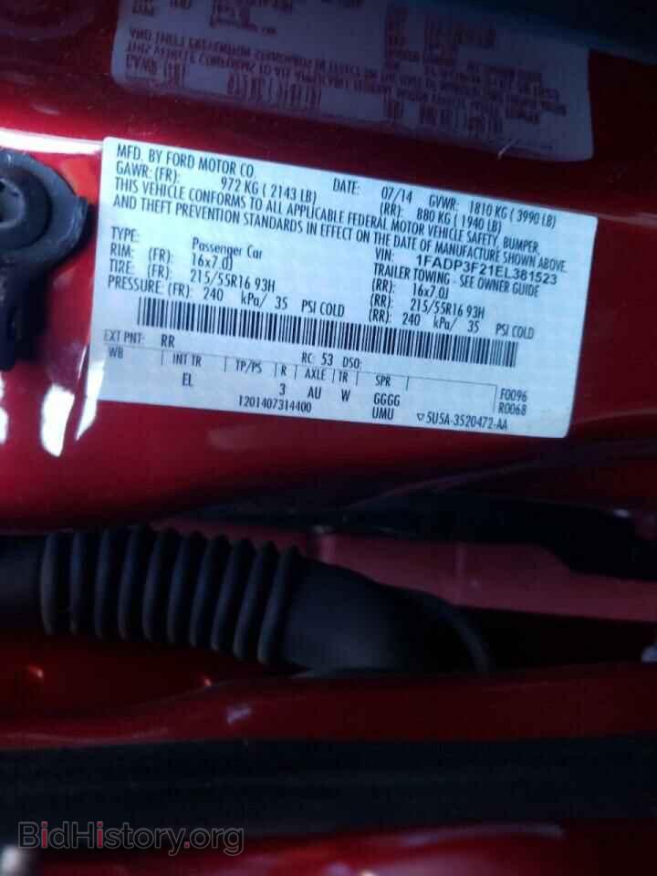 2014 FORD FOCUS - VIN: 1FADP3F21EL381523 - Фото 10