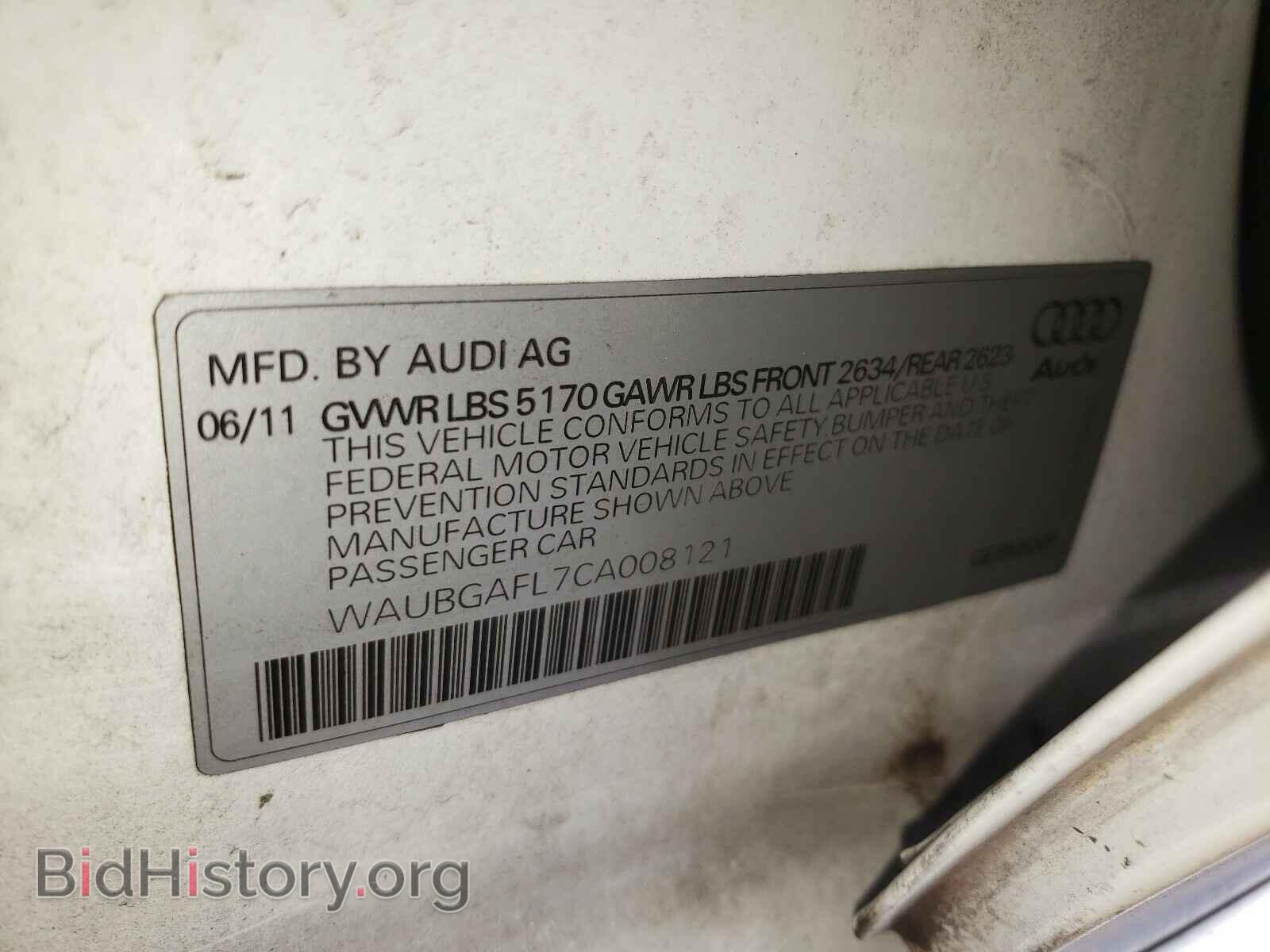 2012 AUDI S4/RS4 - VIN: WAUBGAFL7CA008121 - Фото 10