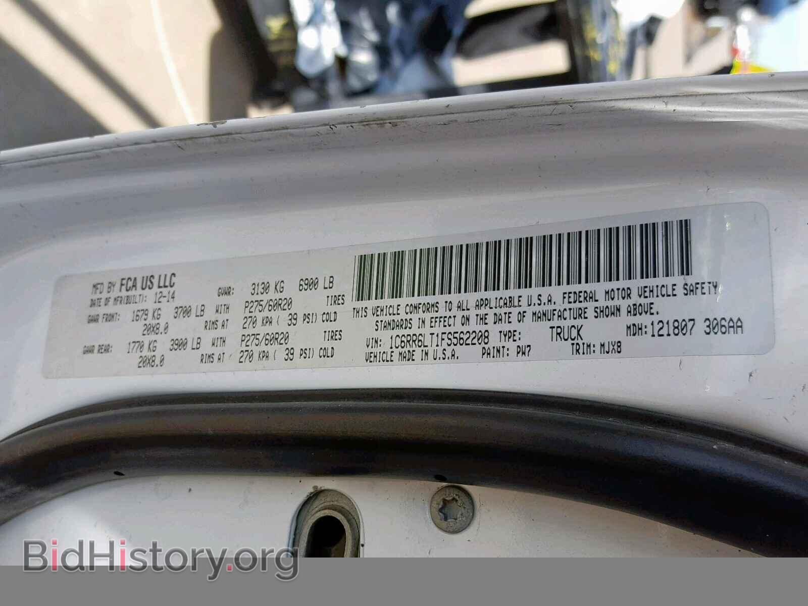 2015 RAM 1500 SLT - VIN: 1C6RR6LT1FS562208 - Фото 10