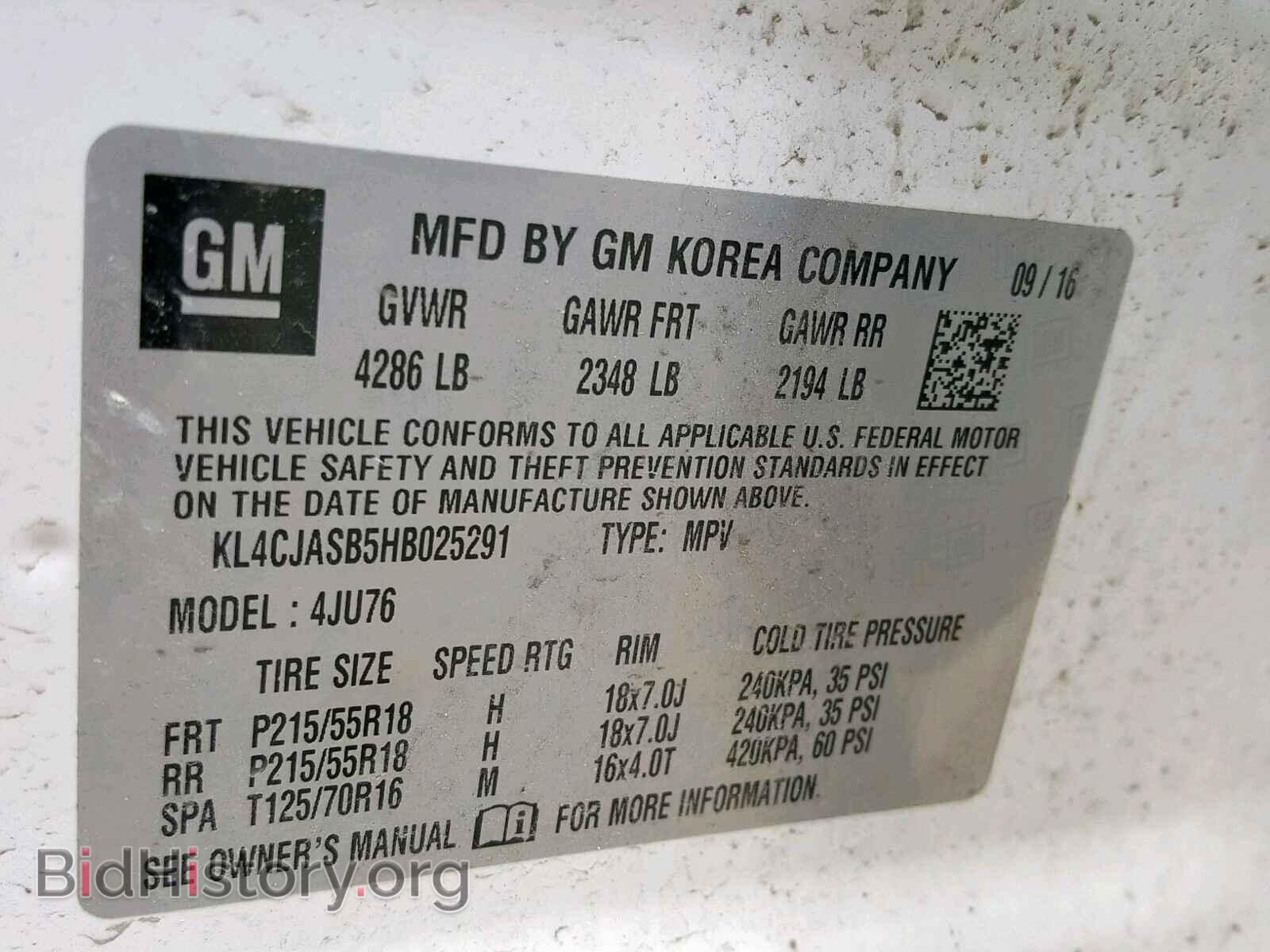 2017 BUICK ENCORE PRE - VIN: KL4CJASB5HB025291 - Фото 10