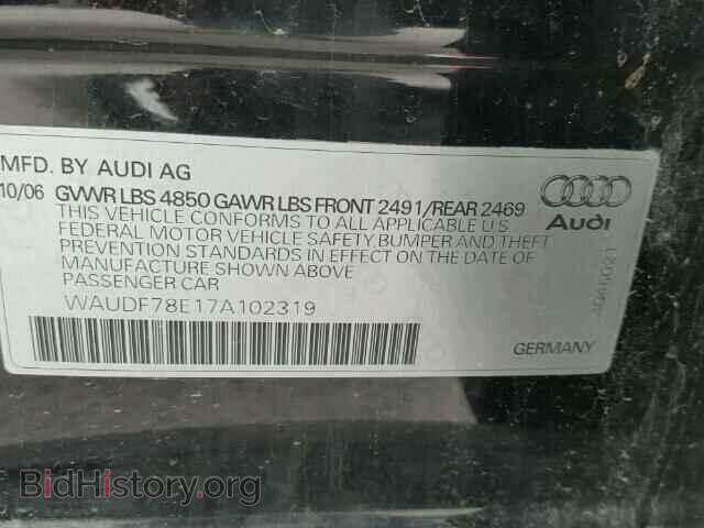 2007 AUDI A4 - VIN: WAUDF78E17A102319 - Фото 10
