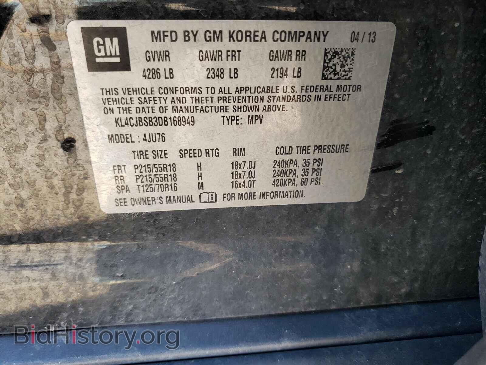 2013 BUICK ENCORE - VIN: KL4CJBSB3DB168949 - Photo 10