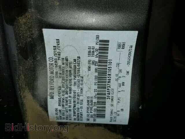 2005 FORD FOCUS - VIN: 3FAFP37N65R105101 - Фото 10